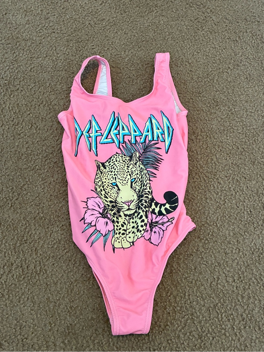 Def Leppard Pink Girls' One-Piece Swimwear